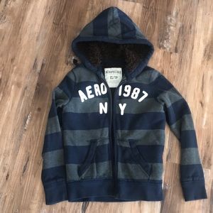 Fur-lined boys hoodie